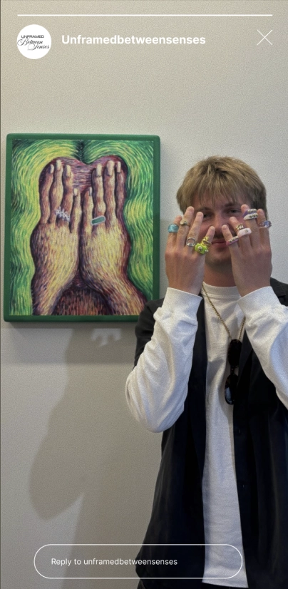 Instagram story — rings and painting